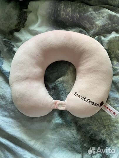 Подушка для шеи дорожная miniso life нежно розовая