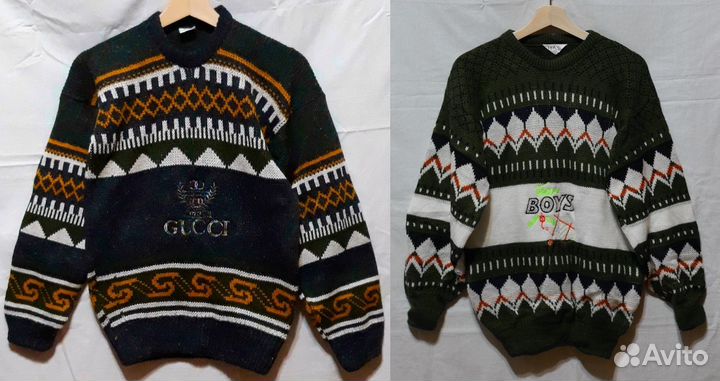 Свитера 90х Boys,Gucci,СССР,PierreCardin р48,50,52