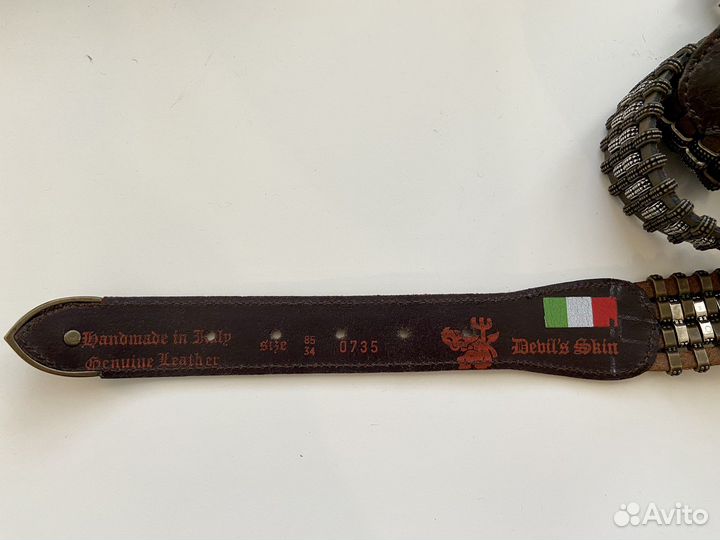 Ремень кожаный женский Devil's skin Италия