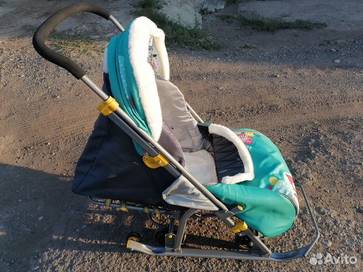 Детские сани коляска ника