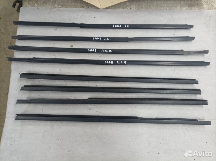 Уплотнители стекол бархотки Saab 9000 Рест 95г.в