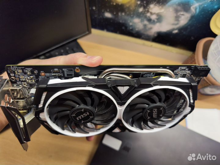 Видеокарта rx580 8gb MSI Armor OC