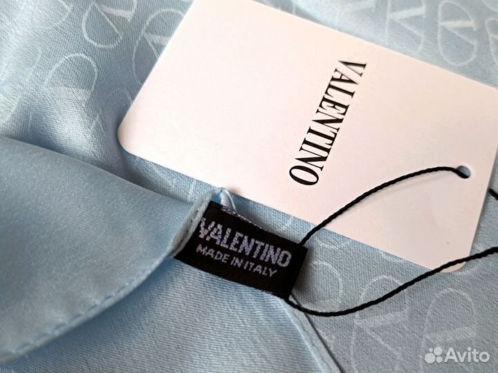 Платок Valentino Однотонный Черный Шелк 6 цветов