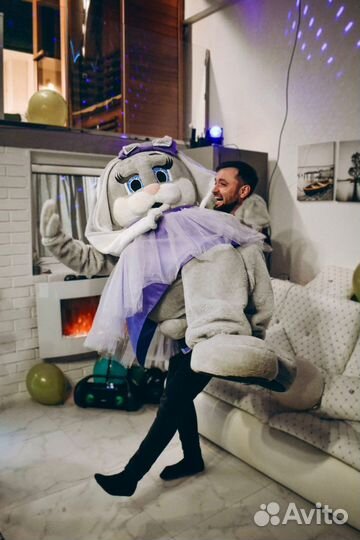 Белый мишка поздравление Ростовая кукла Медведь