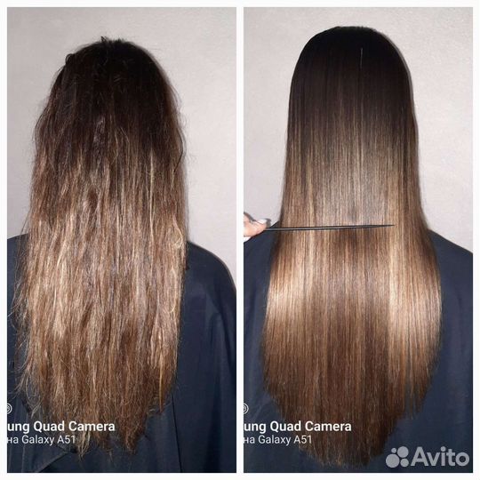 Кератиновое выпрямление волос,ботокс,пилинг