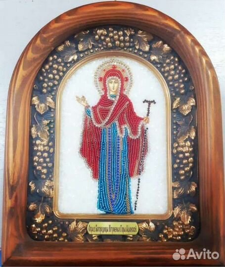 Дивеевские иконы Божией Матери из бисера и камней