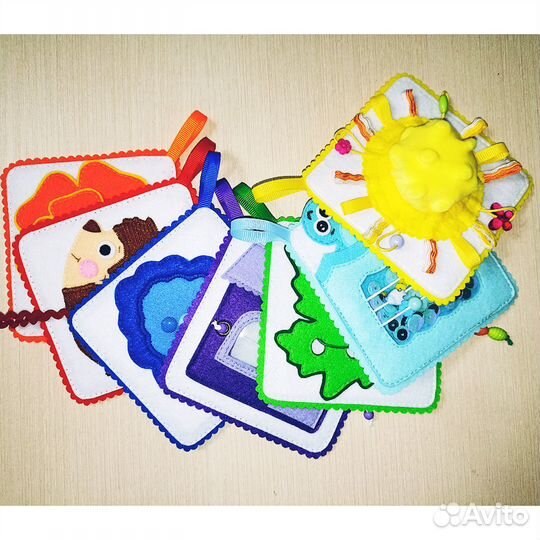 Развивающие карточки для малышей из фетра