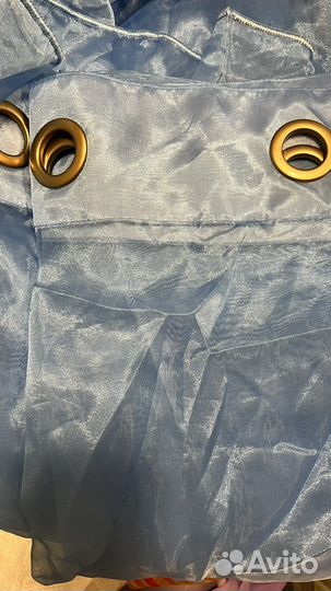 Тюль голубая органза