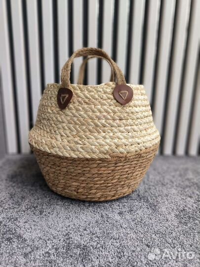 Плетеное кашпо, корзина для цветов