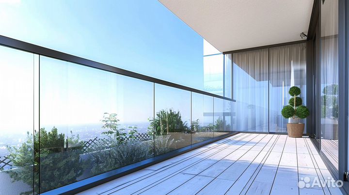 Стеклянные ограждения лестницы от производителя