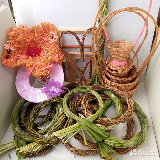 Заготовка/основа для венка, шишки, декор