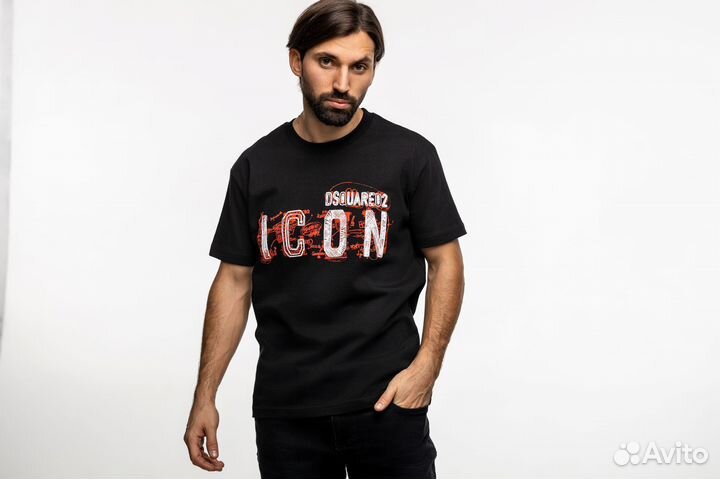 Футболка Dsquared2 Icon цвет чёрный 56 (XXL)