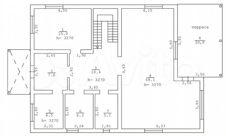 Дом 245 м² на участке 9,6 сот.