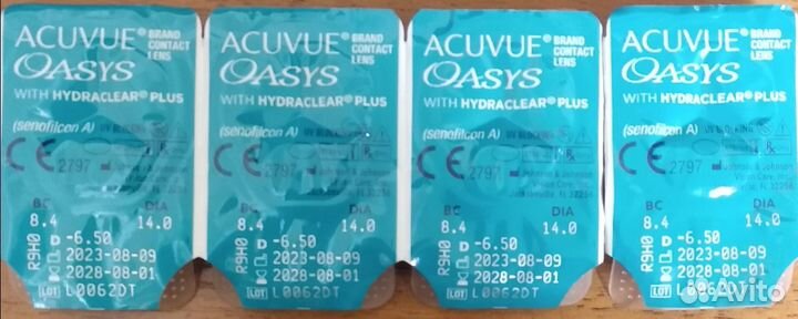 Линзы контактные acuvue oasys двухнедельные -6.5