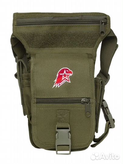 Сумка тактическая набедренная Юнармия с вышивкой