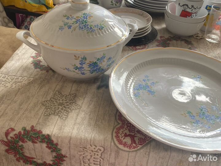 Супница с блюдом сервантное хранение