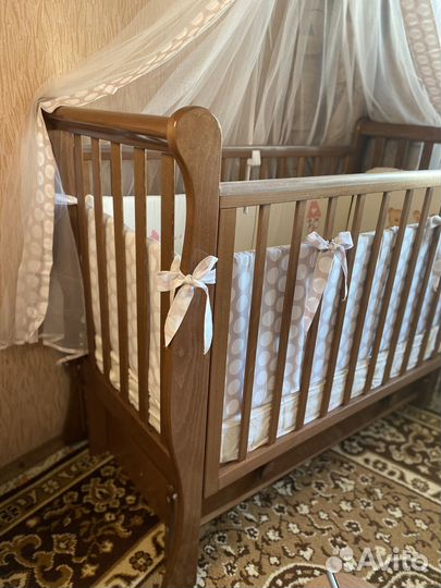 Кроватка лель Кубаньлесстрой модель Лаванда