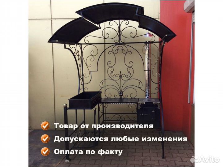 Мангал с крышей