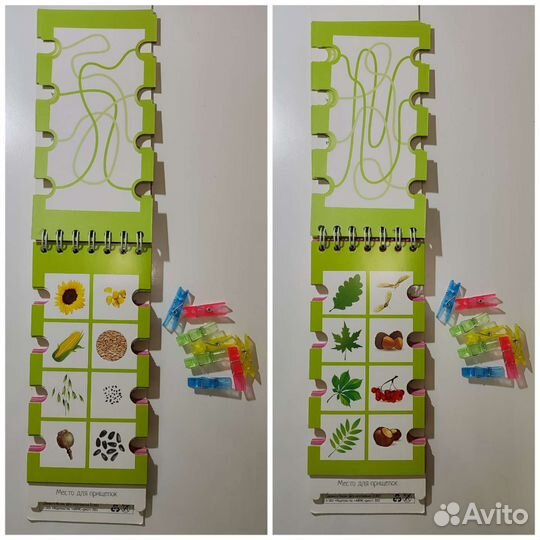 Книга с прищепками. Айрис пресс. Логика моторика