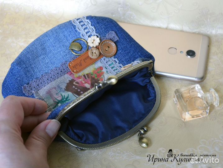 Косметичка джинсовая