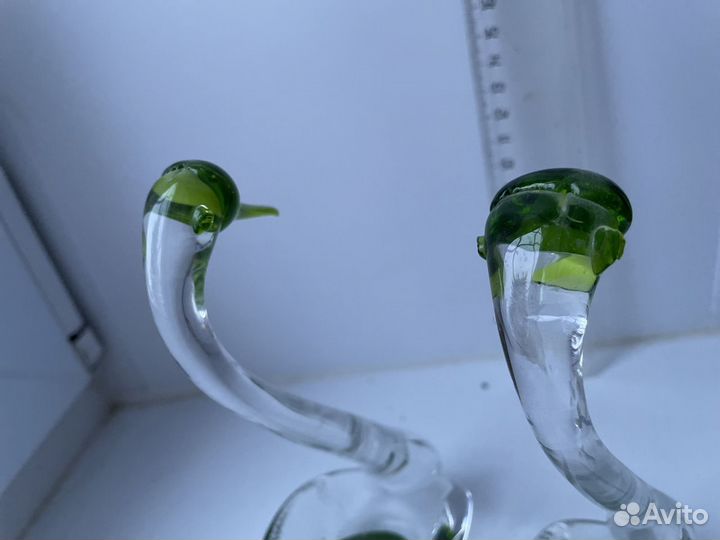 Лебеди хрустальные СССР ручная работа