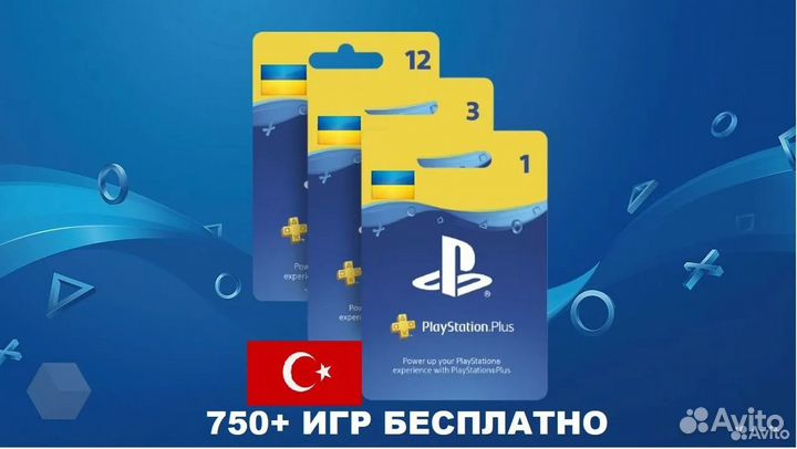 Подписка Ps Plus на 1/3/12 месяцев, Ps4, Ps5, игры