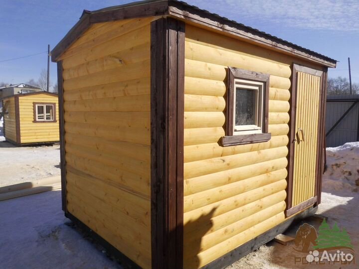 Баня из бруса с односкатной крышей 3x2.3м Веста