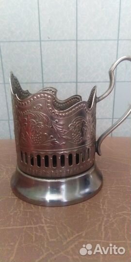Мельхиоровый подстаканник СССР