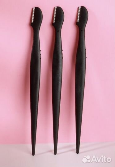 Набор бритв для коррекции бровей, с колпачком, 12