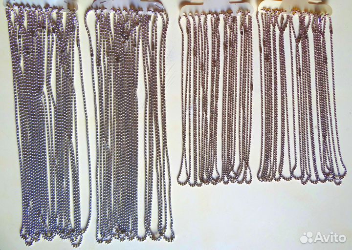 Цепочка шариковая металлическая с замочком