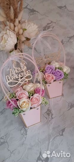 Букет из мыльных роз