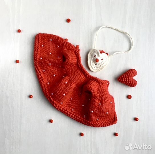 Вязаная игрушка мишка - малышка