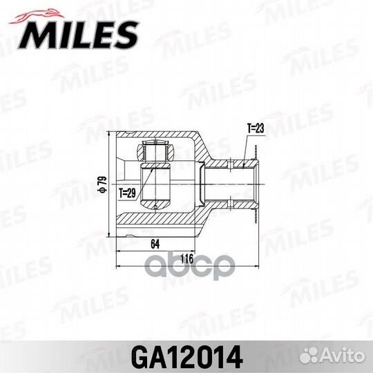 ШРУС mitsubishi carisma 95-03 внут.прав. ga1201