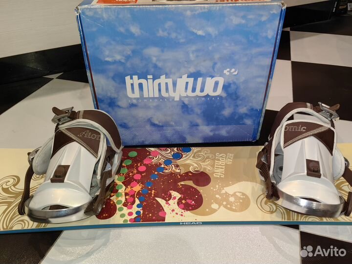 Новый сноуборд head с креплениями и ботинками