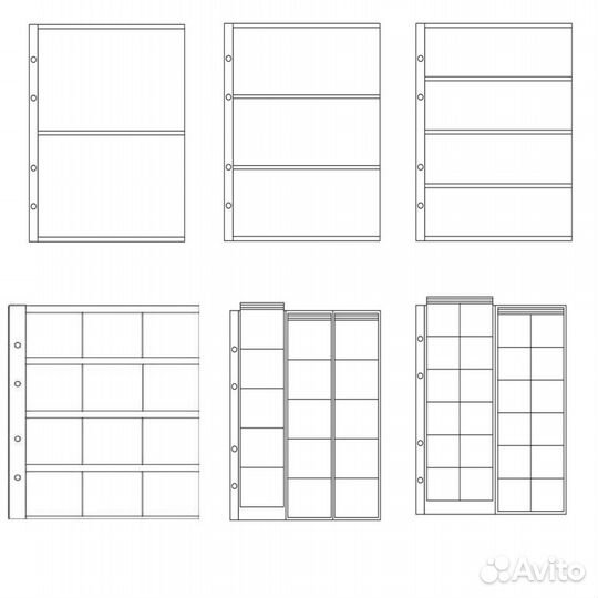Стандарт оптима (Optima) альбомы для монет и листы