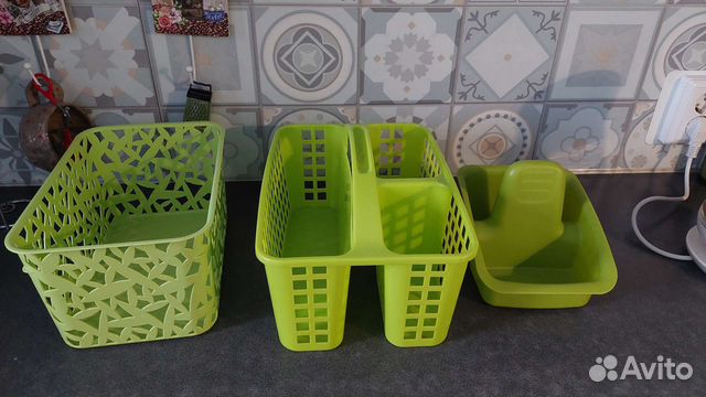 Емкость пластиковая, корзина для кухни, скалка
