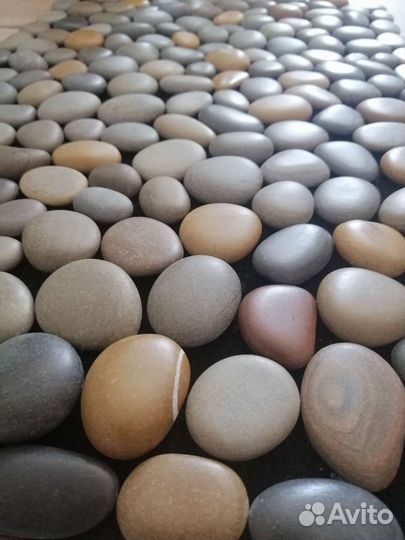 Коврик из камней морской гальки 60х40