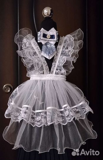 Белый школьный фартук на рост 122-128