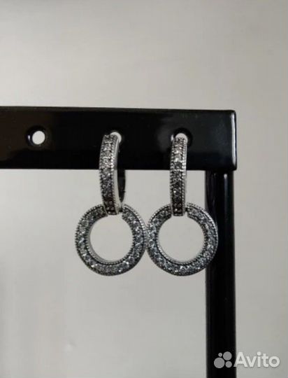 Серьги Pandora Логомания