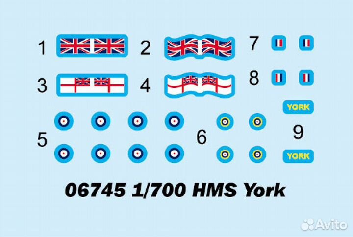 Т06745 HMS York 1/700