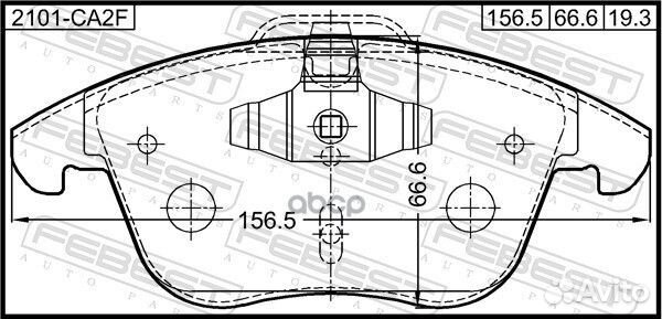 Колодки передние 2101-CA2F 2101-CA2F Febest