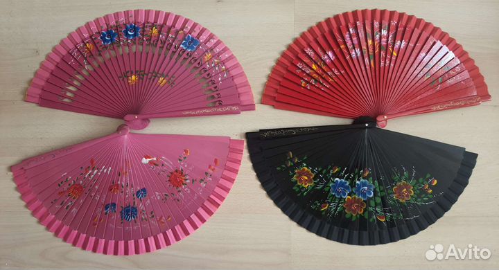 Веер деревяный для танцев,фен-шуй,Китай
