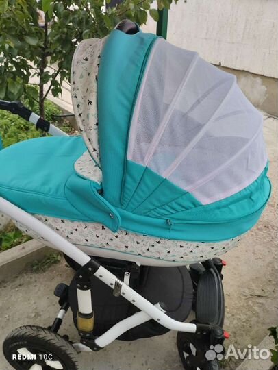 Коляска 3в1 на четырёх амортизаторах