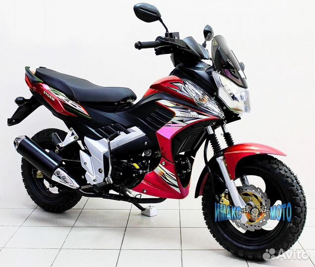 Мопед Storm Cross механика 125 см3 красный