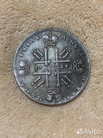 Монета 1 рубль 1727