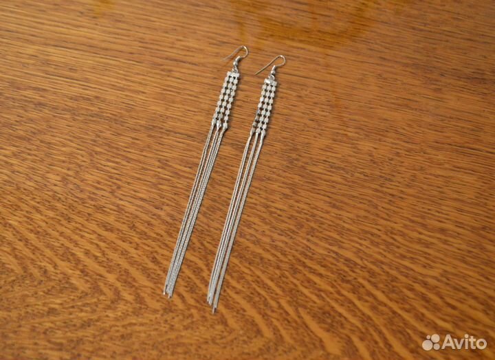 Сережки висячие длинные