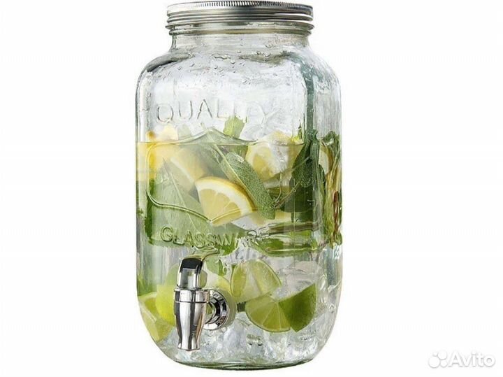 Банка с краном Лимонадник в стиле IKEA новый