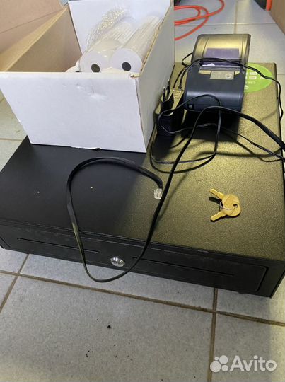 Чековый принтер и денежный ящик