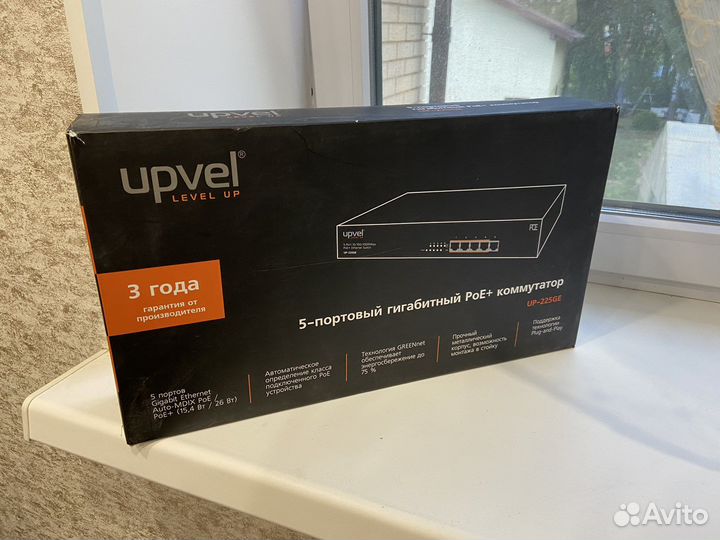 5 портовый гигабитный пое Poe+ коммутатор Upvel