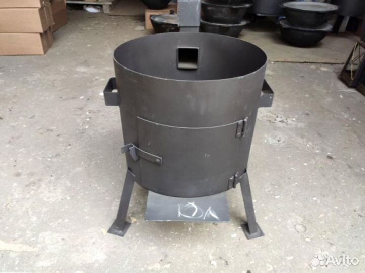 Печь для казана с трубой